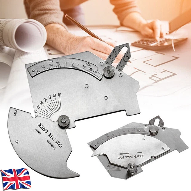 Jual New Welding Tools Stainless Steel MG-11 Welding Fillet Gage Inspection Test Ulnar Welding Gauge (metric Standard) I.1431115679
