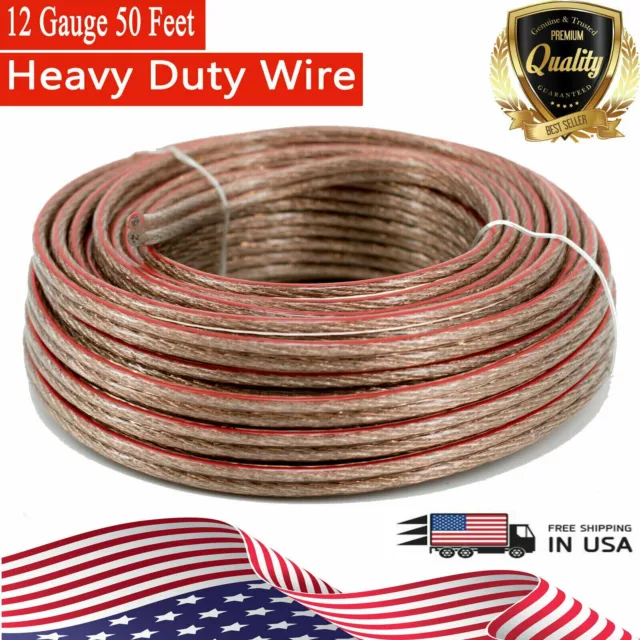 NEW 12 GA Gauge 50 Feet  Heavy Duty Marine Car Home Audio Cable Speaker Wire