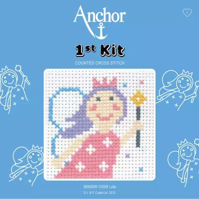 Anker 1. Kit Engel Lola Kreuzstich Anfänger Handwerk Nadelspitze 10008