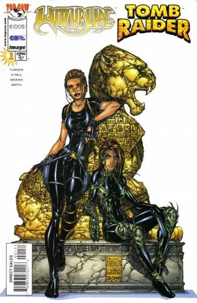 Witchblade Tomb Raider 1 Michael Turner Cover Lara Croft Top Cow 1st 1998 NM