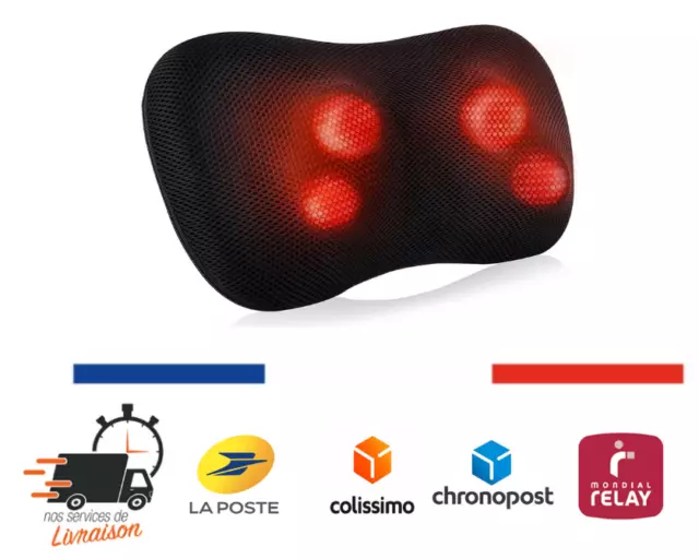 Coussin Massage Shiatsu Cou Epaules Dos Taille Coussin Massant Chauffant Détente