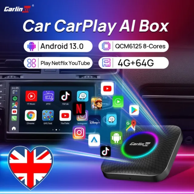 Carlinkit Android 13 Wireless Apple Carplay Android Auto Multimedia Play Ai  Box