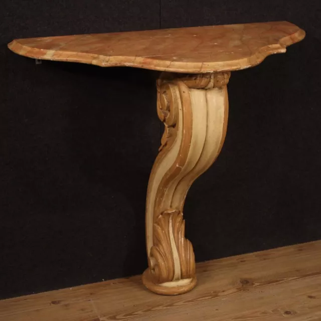 Console legno laccato dipinto mobile tavolino salotto stile antico XX secolo