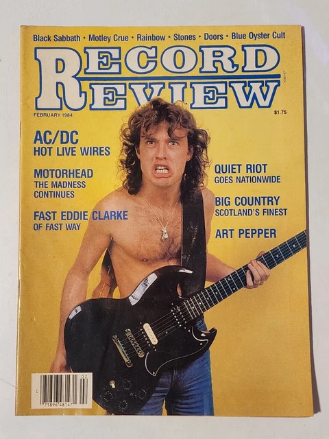 MAGAZINE RECORD REVIEW De Février 1984 Ac/Dc Motorhead Quiet Riot ...