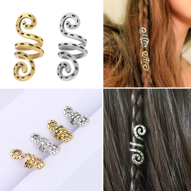 Metal Spiral Jewelry Hair Beads Hair Tube Wig Beads Dreadlock Clips