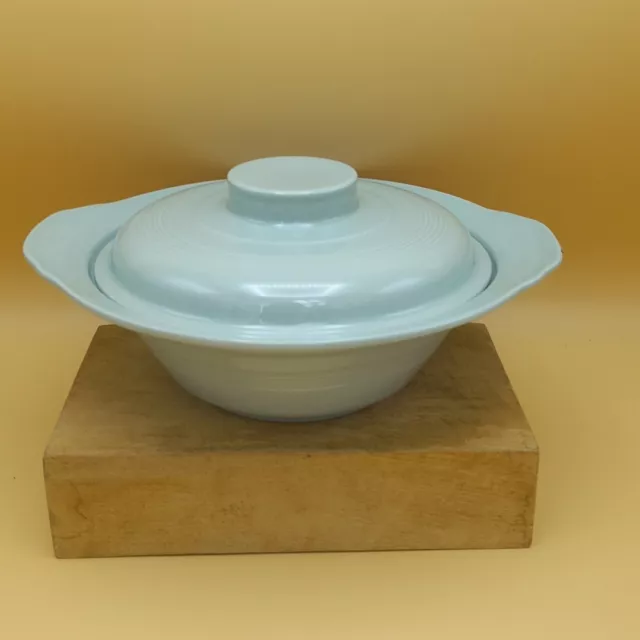 Woods Ware Beryl Lidded Serving Bowl Tureen Dish Utility Ware 1940s