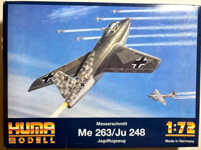 Huma WWII German Messerschmitt Me 263/Ju 248 Jagdflugzeug 1/72 Scale Model NIB