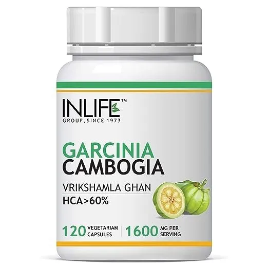 Inlife pure garcinia cambogia weight management herbs supplement 120 vegan caps