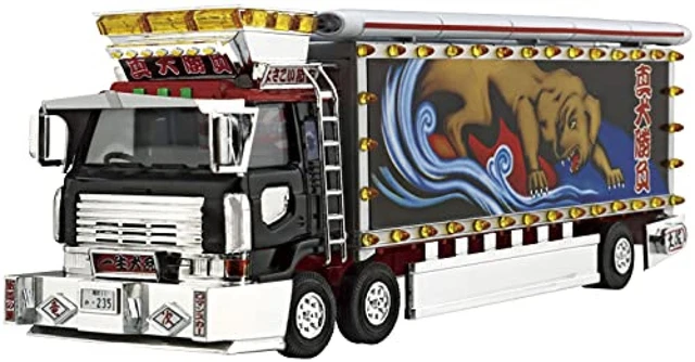 AOSHIMA Dekotora Mini Deko Next No.4 Shinkenshobu Large Refrigerator Car  1/64