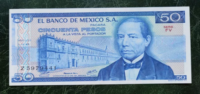 MEXICO 50 Pesos Banknote 1978