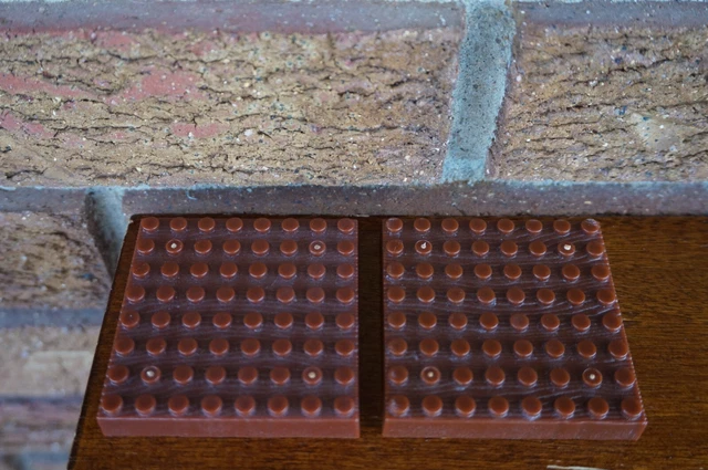 MEGA BLOKS Construx Base Plate Square Piece Brown AM15981 15981 Lot Set of 2