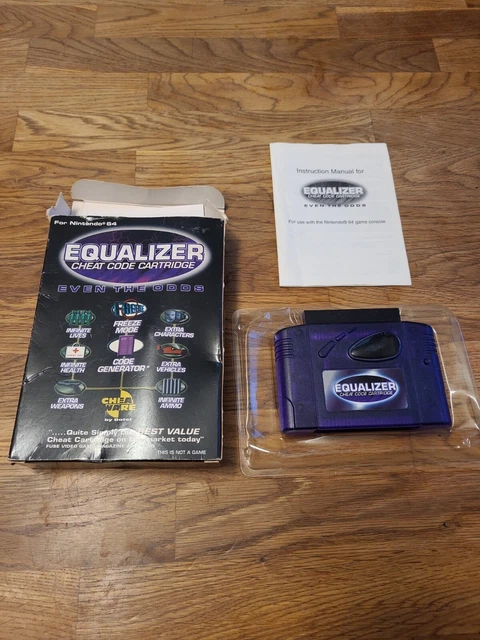 Game Nintendo N64 64 Equalizer Cheat Code Cart Cartridge boxed