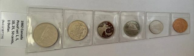 1982 Canada Proof set (1, 2, 5, 10, 25, 50 cents, 1 Dollar) (Rx1121877/H)