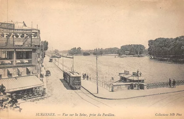 SURESNES - view of the Seine, taking the Pavillon