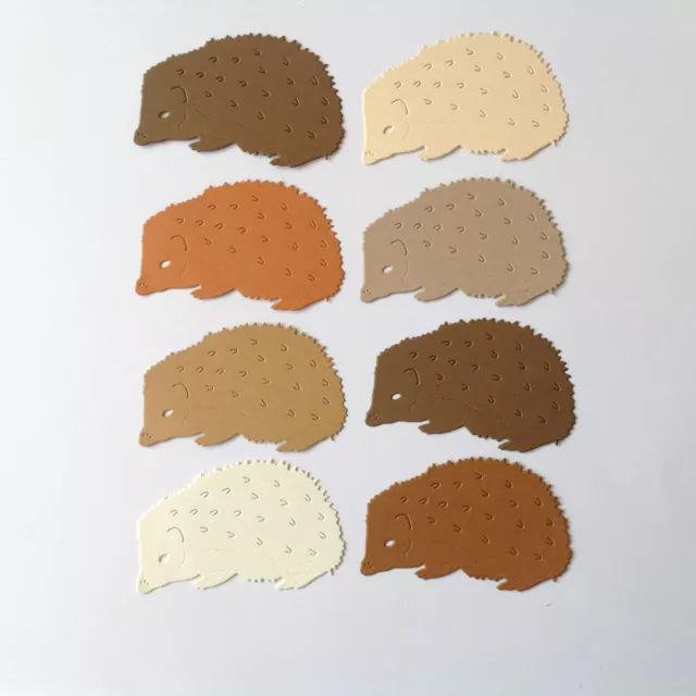 Hedgehog Die Cuts - Assorted Colours in sets of 8