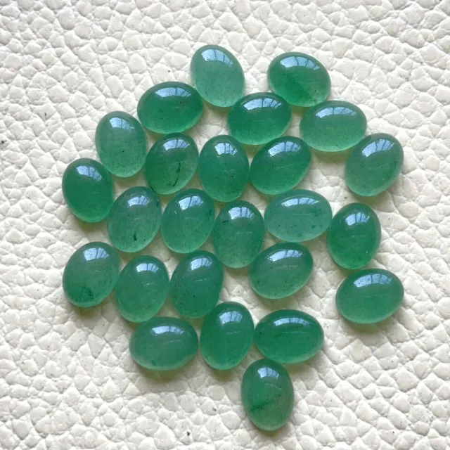 [Wholesale] Natural Green Aventurine Cabochon Oval Shape Loose Gemstone