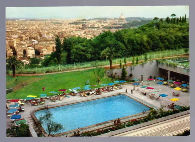 Roma Cartolina Hotel Cavalieri Hilton La Piscina Fg Vg 1964 - Oto ?