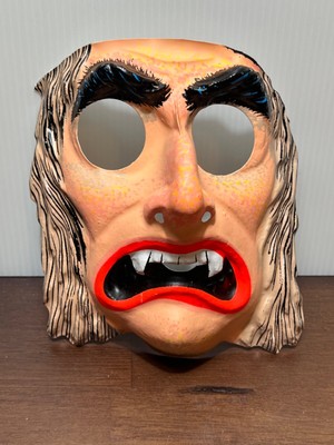 VINTAGE NOS VAMPIRE Plastic Halloween Mask Hong Kong 21.83 PicClick