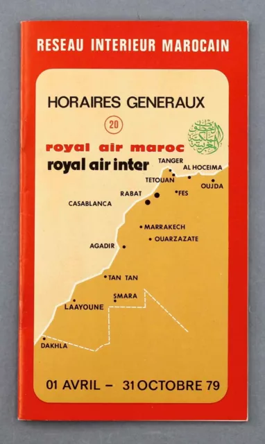 Royal Air Maroc Ram Flugplan Sommer 1979 Royal Air Zwischen Stunden