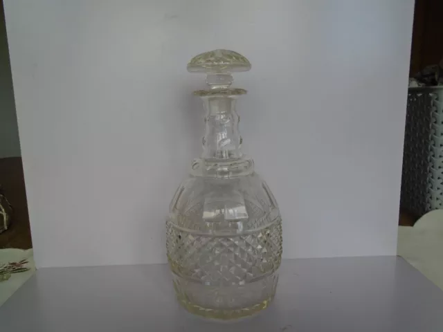 Antique 19th century cut glass decanter