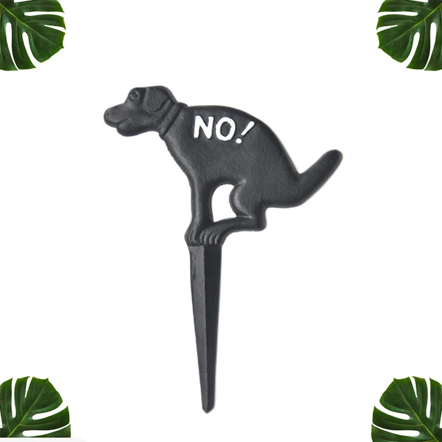 2 Cartelli Metallo 'No Cacca' Per Giardino – Doppia Faccia, 12x6 Pollici, Verde, In Alluminio Resistente - 4