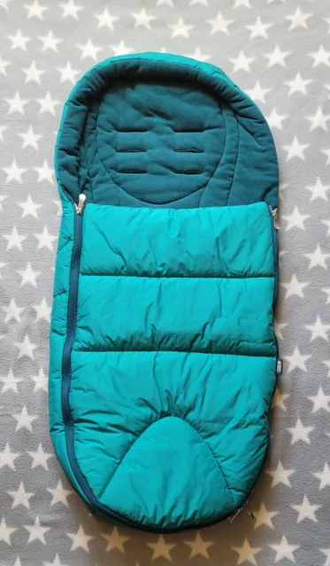 Mamas & Papas Cold Weather Plus Footmuff Cosy Toe Bag in Teal Blue Green Ocarro