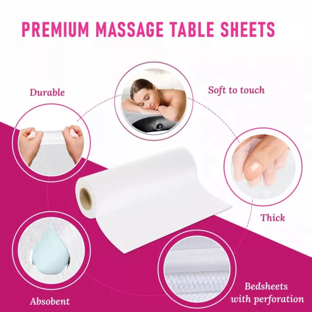 50X/Roll Massage SPA Salon Table Cover Disposable Beauty Bed Sheets Non-woven UK 3