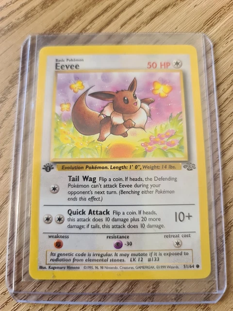 Pokémon TCG Eevee Jungle 51/64 Regular 1st Edition Rare *NM*