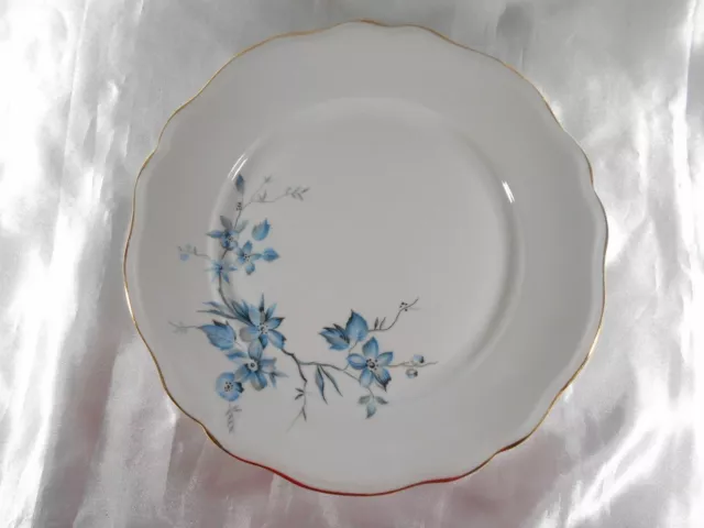 Superbe Plat De Service Fleurs Bleues En Porcelaine De Limoges Louis Lourioux