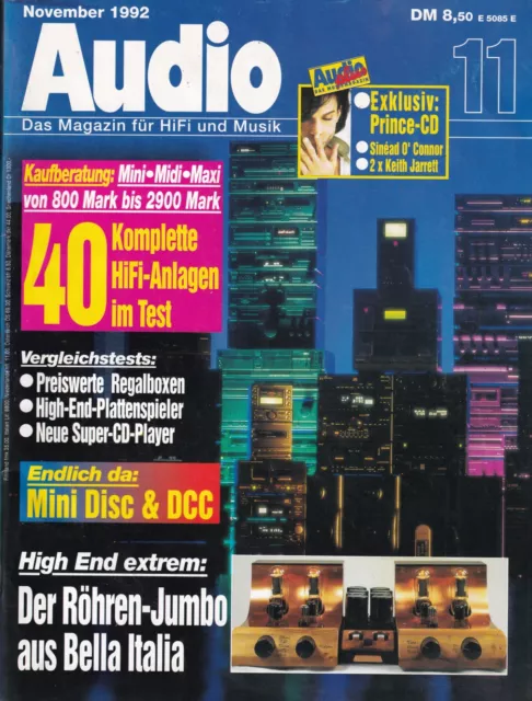 AUDIO 11/1992 - Das Magazin für HiFi und Musik - Prince, Sinéad O'Connor, DCC/MD