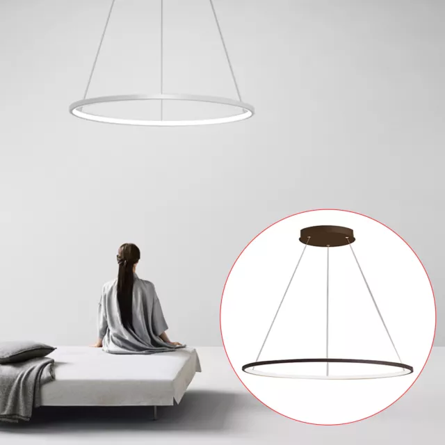 60CM LED Pendel Lampe Ring-Design Hänge Decken Leuchte Küchen Beleuchtung Rund