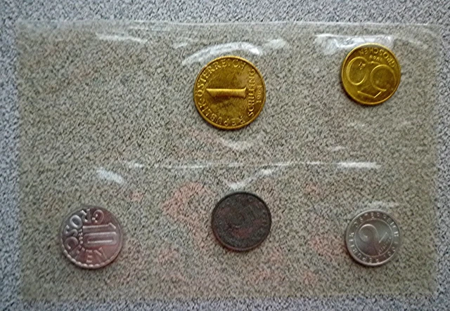 1964 Austria - Proof Coin Set (5) - 2, 5, 10, 50 Groschen & 1 Schilling - Sealed