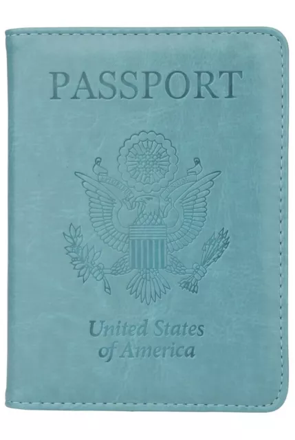 RFID Blocking Passport Leather Wallet Card Holder Case Securely Cover Travel