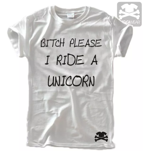 Camicia Bitch Please I Ride A Unicorn | Hipster Yolo Swag Grunge Estate Tmblr