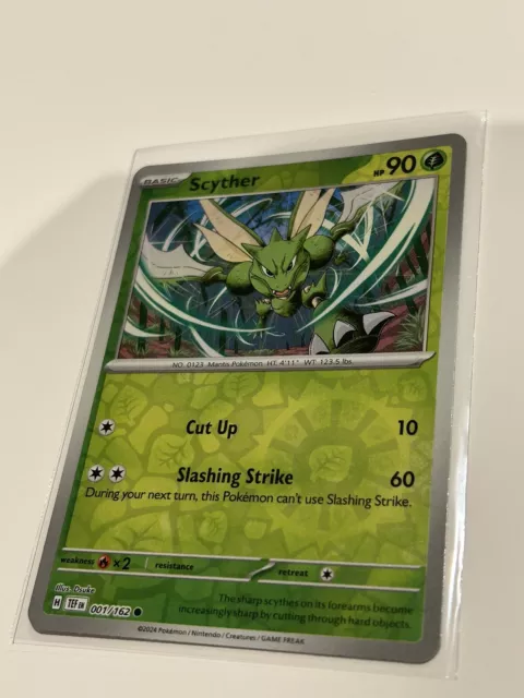 Scyther - 001/162 - Reverse Holo - Temporal Forces - NM/M - Pokemon Card