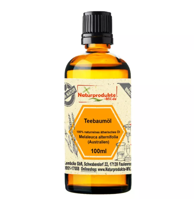 (104,90 EUR/l) Teebaumöl (100 ml) naturreines ätherisches Teebaum Öl