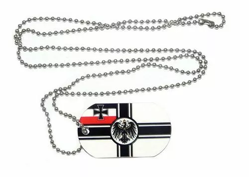 Dog Tag Kaiserreich Marine Erkennungsmarke 30 x 50 mm Fahne Flagge