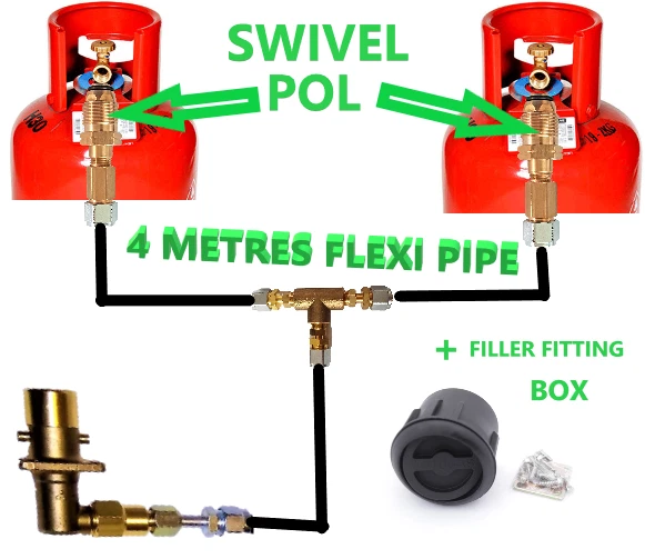 Bombola Gas Propano Butano Gas 2 Kg Adattatore Tubo Di Riempimento Set Di Azione Vuoto - Foto 7