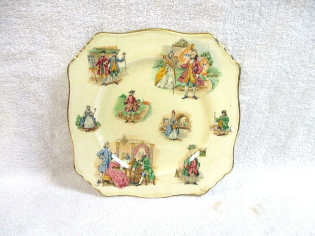 Vintage Royal Winton GRIMWADES  " COLONIAL SUBJECTS  "  Luncheon Plate 8.75"