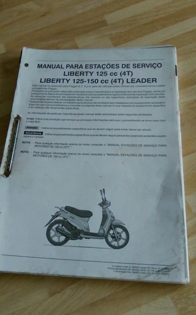 PIAGGIO LIBERTY 125CC -150cc (4T) WORKSHOP SERVICE STATION MANUAL - Main Image