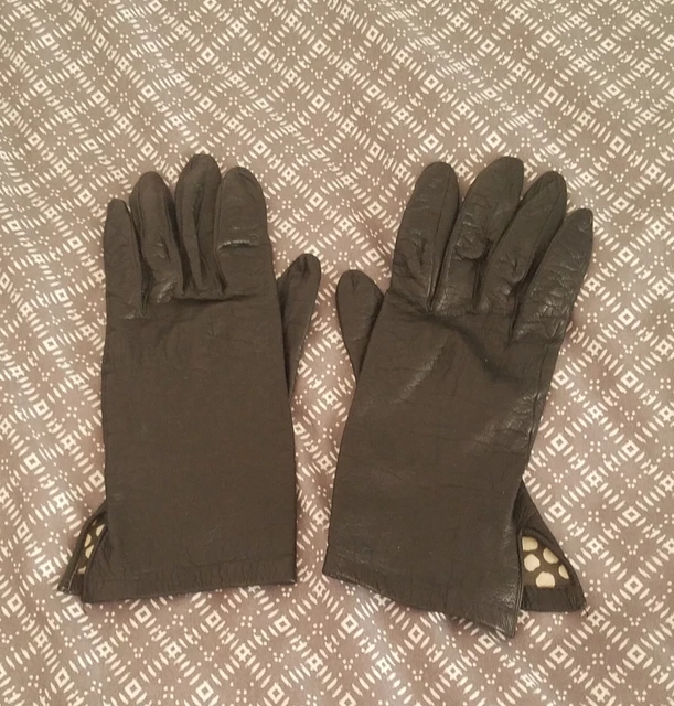 Paire de Gants Femme cuir souple doublure tissus