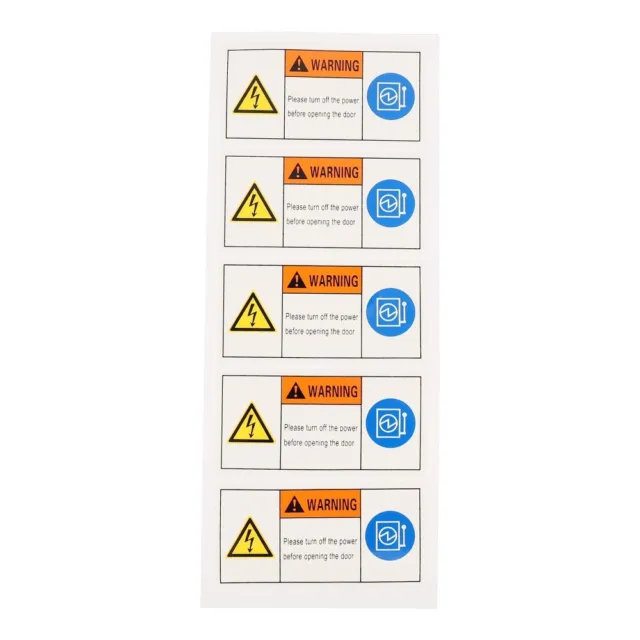 5 pz adesivi di avvertimento attenzione scosse elettriche per scatola elettrica blu