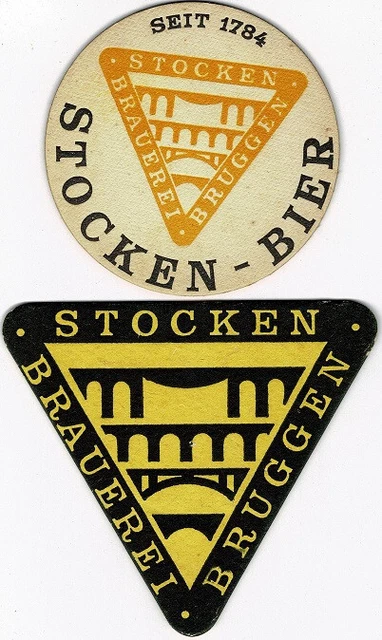 suisse : 2 anciens sous-bocks stocken (rectos-versos)