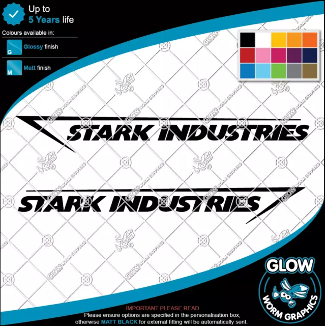 2X) STARK INDUSTRIES Sticker Vinyl Decal - Marvel Iron Man Avengers Car  Window £1.87 - PicClick UK