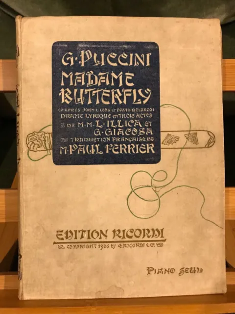 Puccini Madame Butterfly partition pour piano seul version française éd. Ricordi