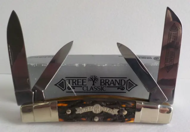 Boker Tree Brand Congress Derlin Brown Marble Pocket Knife 70113 with Box