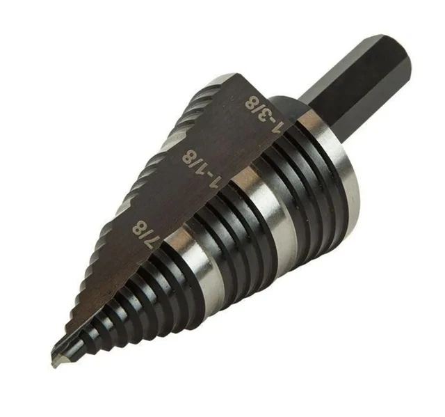 Klein Tools KTSB15 Step Drill Bit #15 Double Fluted 7/8 to 1-3/8-Inch 2