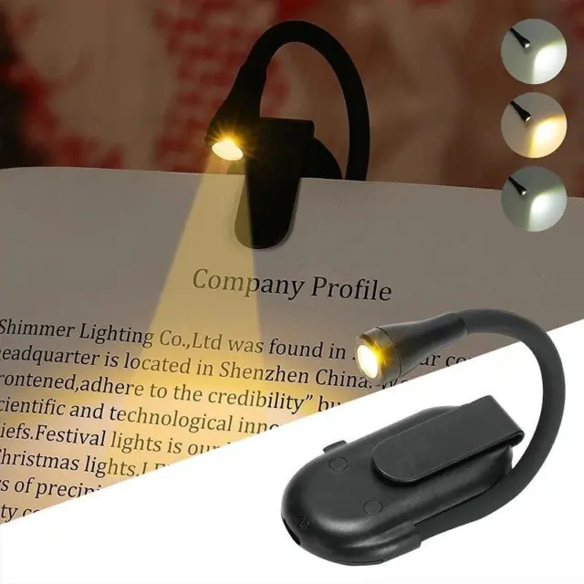 Mini Foldable Night Light Book Light Bed Lamp Hands Free Study & Reading in dark