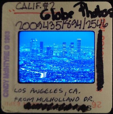 Lv6-77 1983 Los Angeles California From Mulholland Dr Orig 35Mm Color Film Slide