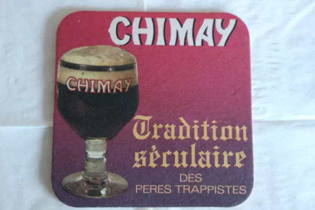 SOUS BOCK - CHIMAY Tradition séculaire des pères trappistes - BIÈRE BELGE ROUGE